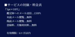 利用料金の案内のスクリーンショット