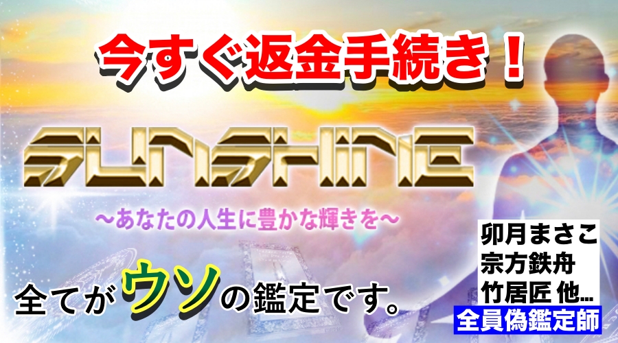 全てがウソの鑑定です 詐欺鑑定師卯月 まさこ、宗方 鉄舟、竹居 匠 今すぐ返金手続き！