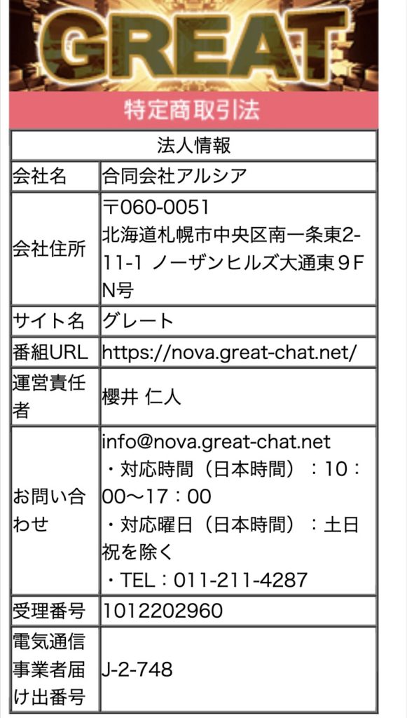 特定商取引法に基づく表記