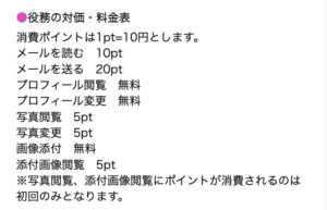 役務の対価・料金表