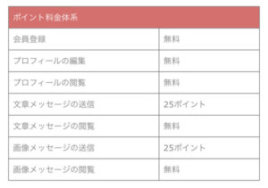 ポイント料金表