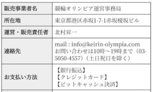 特定商取引法に基づく表記