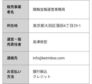 特定商取引法に基づく表記