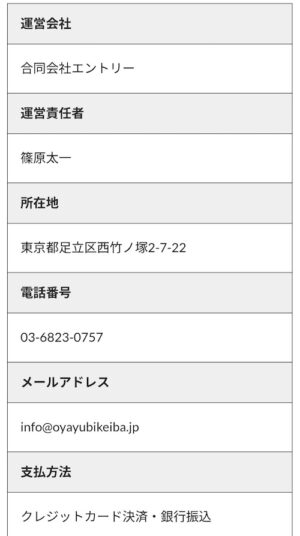 特定商取引法に基づく表記