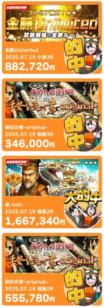 テッパンの的中実績1