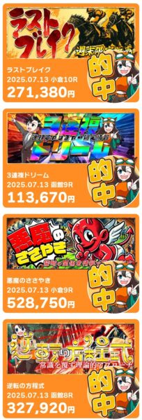 テッパンの的中実績3