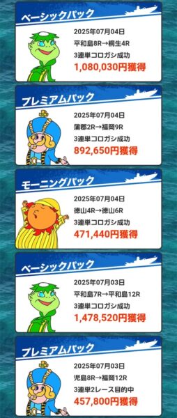 ウェーブの的中実績2