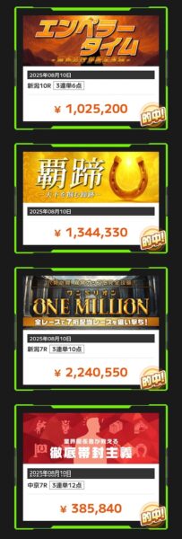万馬券必中宣言ワンの的中実績3