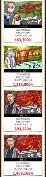 スゴ腕の的中実績2