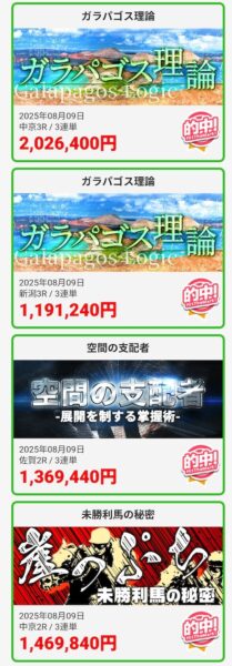 うまスグの的中実績3