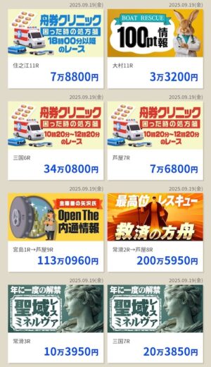 ボートレスキューの的中実績2