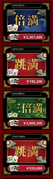 馬雀の的中実績1