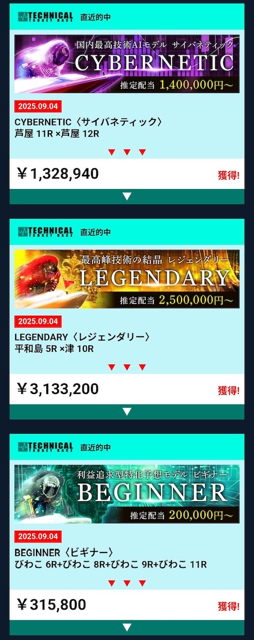 BOAT TECHNICAL（ボートテクニカル）の的中実績3