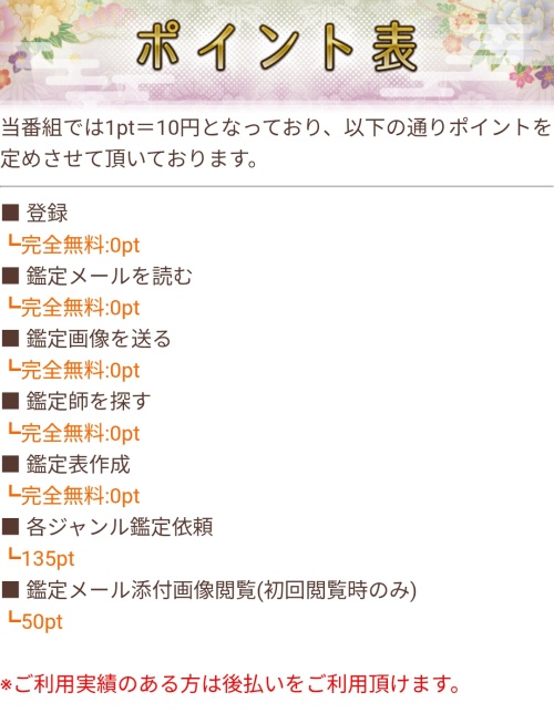 ソフィアの料金表