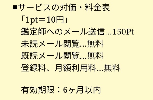 幸福ノ輪の料金表